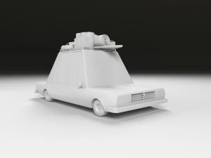 low poly cartoon car low-poly 3D Model