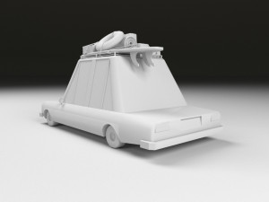 low poly cartoon car low-poly Model 3D