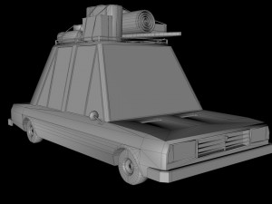 low poly cartoon car low-poly Model 3D