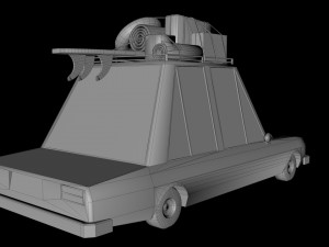 low poly cartoon car low-poly Model 3D