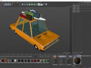 low poly cartoon car low-poly Model 3D