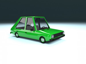 low poly cartoon car low-poly 3D Model