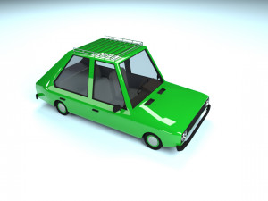 low poly cartoon car low-poly 3D Model