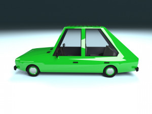 low poly cartoon car low-poly 3D Model