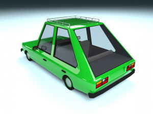 low poly cartoon car low-poly 3D Model