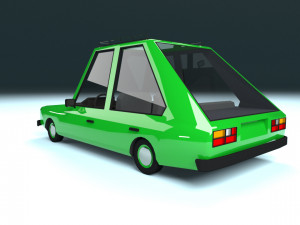 low poly cartoon car low-poly 3D Model