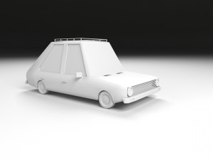 low poly cartoon car low-poly 3D Model