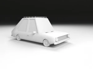 low poly cartoon car low-poly 3D Model