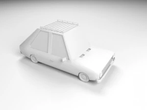 low poly cartoon car low-poly 3D Model