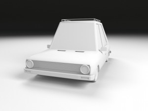 low poly cartoon car low-poly 3D Model