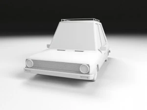 low poly cartoon car low-poly 3D Model