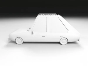 low poly cartoon car low-poly 3D Model