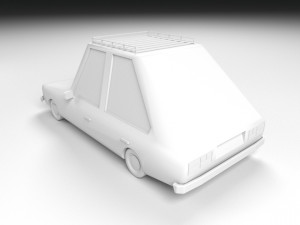 low poly cartoon car low-poly 3D Model