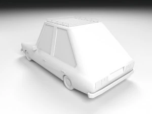 low poly cartoon car low-poly 3D Model