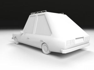 low poly cartoon car low-poly 3D Model