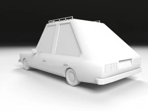 low poly cartoon car low-poly 3D Model