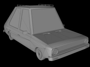 low poly cartoon car low-poly 3D Model