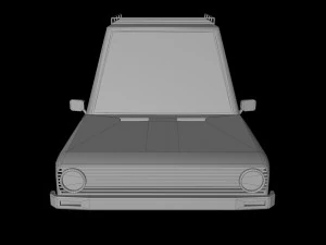 low poly cartoon car low-poly 3D Model