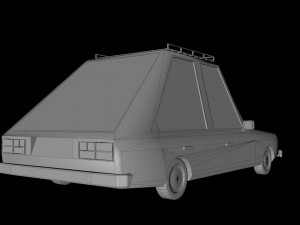 low poly cartoon car low-poly 3D Model