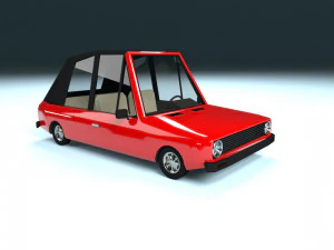 low-poly мультиплікаційний автомобіль low-poly 3D Модель