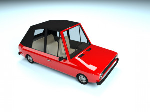 low poly cartoon car low-poly 3D Model
