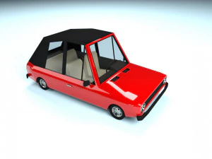 low poly cartoon car low-poly 3D Model