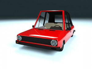 low poly cartoon car low-poly 3D Model