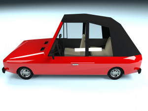 low poly cartoon car low-poly 3D Model