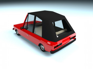 low poly cartoon car low-poly 3D Model
