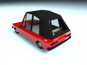 low poly cartoon car low-poly 3D Model