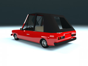low poly cartoon car low-poly 3D Model