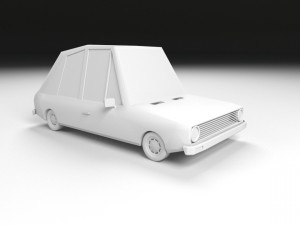 low poly cartoon car low-poly 3D Model
