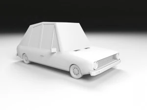 low poly cartoon car low-poly 3D Model