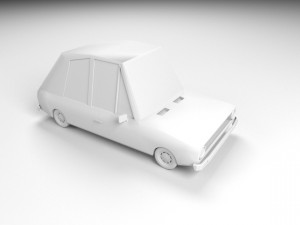 low poly cartoon car low-poly 3D Model