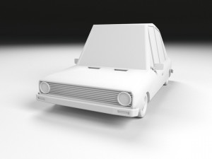 low poly cartoon car low-poly 3D Model