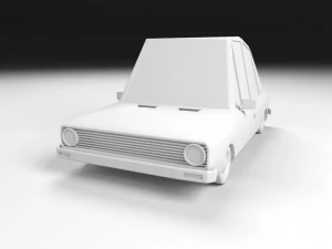 low poly cartoon car low-poly 3D Model