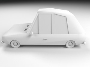 low poly cartoon car low-poly 3D Model