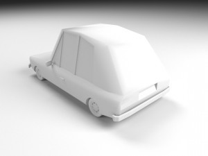 low poly cartoon car low-poly 3D Model