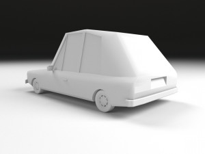 low poly cartoon car low-poly 3D Model