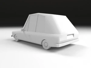 low poly cartoon car low-poly 3D Model