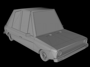 low poly cartoon car low-poly 3D Model