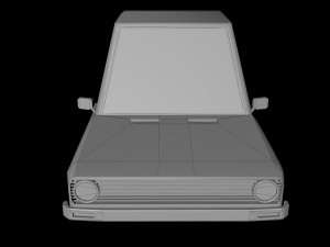 low poly cartoon car low-poly 3D Model