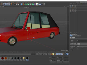 low poly cartoon car low-poly 3D Model