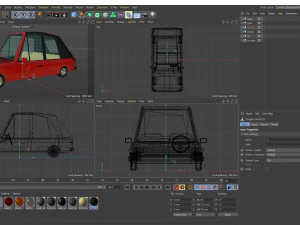low poly cartoon car low-poly 3D Model