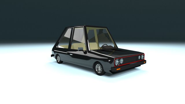 low poly cartoon car low-poly Model 3D .c4d .max .obj .3ds .fbx .stl .blend 