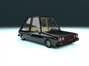 low poly cartoon car low-poly 3D Model