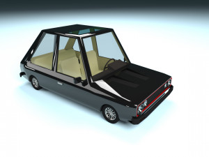 low poly cartoon car low-poly Model 3D