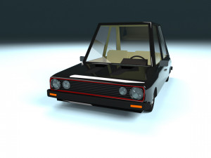low poly cartoon car low-poly Model 3D