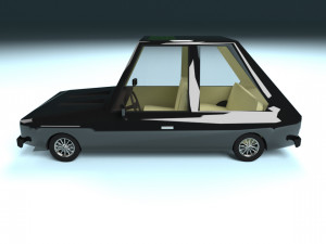 low poly cartoon car low-poly Model 3D