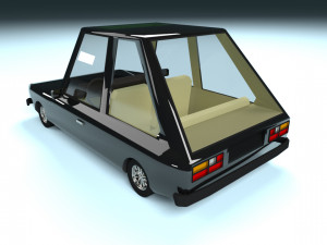 low poly cartoon car low-poly Model 3D